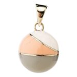 Bola Μενταγιόν εγκυμοσύνης - Vintage γκρί-σομόν-άσπρο