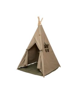 Little Dutch Σκηνή παιχνιδιού teepee με στρωματάκι olive green