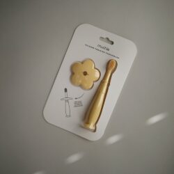 Mushie Εκπαιδευτική Οδοντόβουρτσα Σιλικόνης Λουλούδι Blush - Image 8