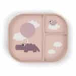 Done by Deer Πιάτο Φαγητού Με Διαχωριστικά - Happy Clouds Powder