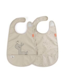 Done by Deer Σαλιάρα σετ 2 τμχ velcro Lalee Sand