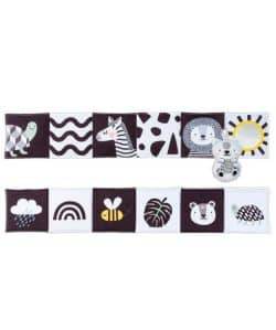 Taf Toys Βιβλίο Δραστηριοτήτων Savannah Black & White από Ύφασμα για Νεογέννητα