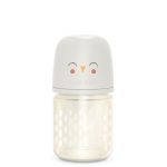 Suavinex μπιμπερό Bonhomia Feather Baige με θηλή Round 120ml