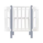 Ingvart Βρεφική Κούνια ANTI-REFLUX NIKA – Λευκό Με Γκρι Πόδια