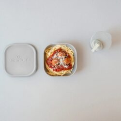 Miniware Σετ φαγητού Δοχείο-Ποτηράκι Γκρι - Image 2