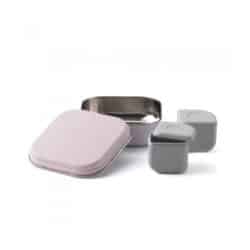 Miniware Δοχείο Φαγητού Με 2 Αποθηκευτικά Δοχεία - Ροζ
