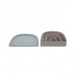 ΟΥΟΥ Σετ Πιάτο Και Μπώλ Σιλικόνης Γκρί Rainbow