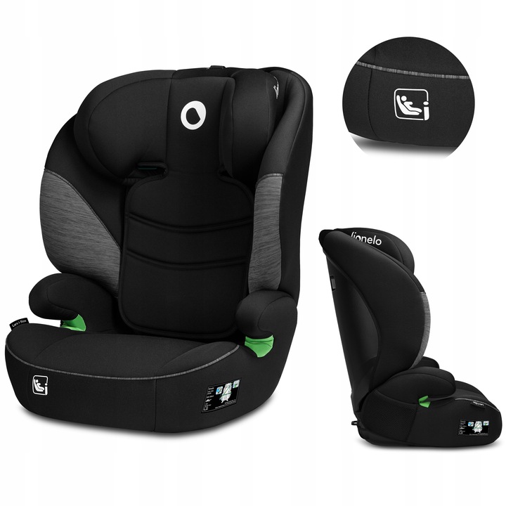 Fotelik-samochodowy-Lionelo-Lars-i-Size-100-150cm-Seria-Lars-i-Size Lionelo Lars Plus i-Size Κάθισμα Αυτοκινήτου 100-150cm ή 15-36kg Black Gray - Image 1