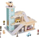 EliNeli Montessori Ξύλινο Εκπαιδευτικό Παιχνίδι Γκαράζ Με Φιγούρες και Σήματα