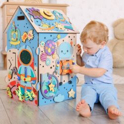 EliNeli Space Montessori Σπίτι Δραστηριοτήτων με Led - Image 3