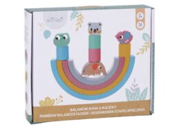 EliNeli Rainbow Montessori Πτυσσόμενο Ουράνιο Τόξο με Ζώα & Μπάλες EN1114 - Image 6