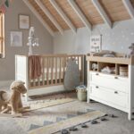 Mamas & Papas Σετ Κρεβάτι Σιφονιέρα Harwell White-Natural