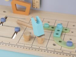 Eli Neli Montessori Παιδικός Ξύλινος Πάγκος Εργασίας Με Εργαλεία - Image 6
