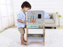 Eli Neli Montessori Παιδικός Ξύλινος Πάγκος Εργασίας Με Εργαλεία - Image 10