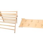 Eli Neli Montessori Pikler Natural Σετ Τρίγωνο Και Ράμπα Διπλής Όψης με Επιφάνεια Αναρρίχησης