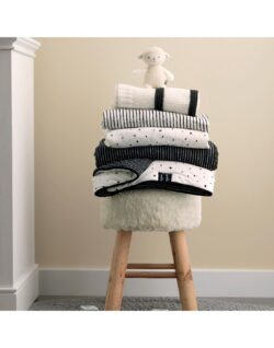 Mamas & Papas Παιδική Κουβέρτα Πλεκτή 70*90 cm Monochrome Stripe - Image 3