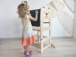 EliNeli Montessori Ξύλινος Πύργος Εκμάθησης 4-σε-1 Lion - Image 6