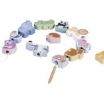 Eli Neli Montessori Zoo Ξύλινο Παιχνίδι Με Κορδόνι & Χάντρες