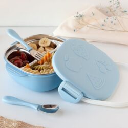 Kiokids Δοχείο Φαγητού με Ανοξείδωτο ταψάκι Μπλε 450ml. - Image 3