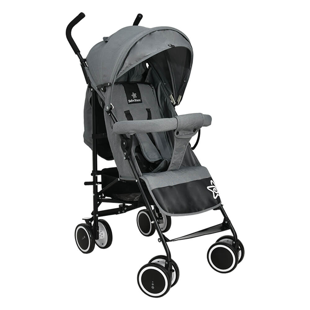 bebe star1 (1) Bebe Stars Καρότσι Buggy Light Grey 170-186 - Image 1