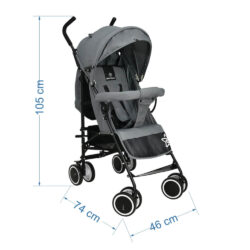 Bebe Stars Καρότσι Buggy Light Grey 170-186 - Image 5