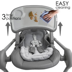 Bebe Stars Καρέκλα Φαγητού-Κούνια Nuovo 2σε1 Grey 867-186 - Image 2