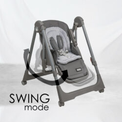 Bebe Stars Καρέκλα Φαγητού-Κούνια Nuovo 2σε1 Grey 867-186 - Image 3