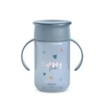 Suavinex Ποτήρι Εκπαιδευτικό 360 με λαβές 340ml +12μ BEAR Blue
