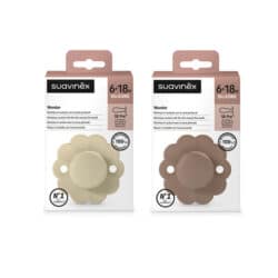 Suavinex Πιπίλα Φυσιολογική SX PRO Σιλικόνης 0-6μ Wonder  Gray & Cork - Image 2