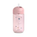 Suavinex Παγούρι με καλαμάκι Σιλικόνης 340ml +18μ BEAR Pink