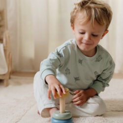 Little Dutch Ξύλινη πυραμίδα ταξινόμησης & ταλάντωσης Forest Friends - Image 5