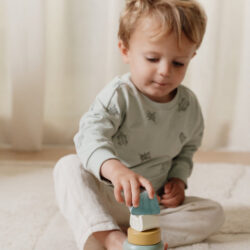 Little Dutch Ξύλινη πυραμίδα ταξινόμησης & ταλάντωσης Forest Friends - Image 4