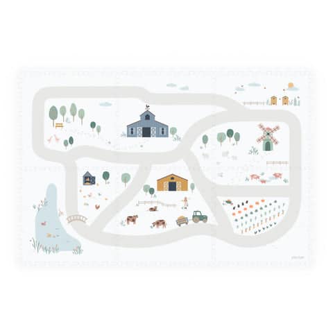 MySunshine01 Play & Go Στρωματάκι-παζλ διπλής όψης κουτί-αποθήκευσης - Φάρμα - Image 1