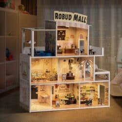 MySunshine Ξύλινο κουκλόσπιτο με 6 δωμάτια- Shopping mall - Image 2