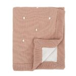 Bimbidreams Κουβέρτα Πλεκτή με Fleece Coralina Σάπιο Μήλο 80x110εκ.
