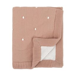 Bimbidreams Κουβέρτα Πλεκτή με Fleece Coralina Σάπιο Μήλο 80x110εκ.
