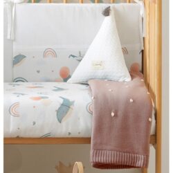 Bimbidreams Κουβέρτα Πλεκτή με Fleece Coralina Σάπιο Μήλο 80x110εκ. - Image 3