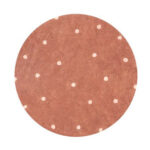 Lorena Canals Χαλί δωματίου στρογγυλό Dot - Chestnut 140 εκ.