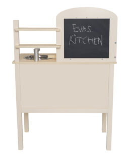Jabadabado Ξύλινη παιδική κουζίνα με κατσαρολικά Cream - Image 2
