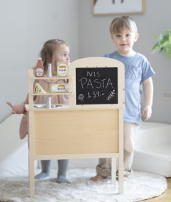 Jabadabado Ξύλινη παιδική κουζίνα με κατσαρολικά Cream - Image 5