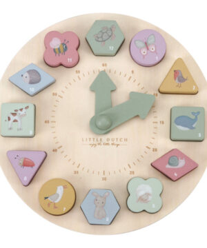 Little Dutch Ξύλινο παζλ ρολόι Little Farm