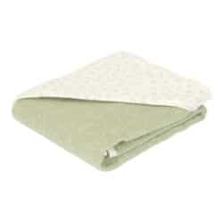 Little Dutch Μπουρνουζοπετσέτα με μουσελίνα στην κουκούλα Blueberry Leaves 75x75 - Image 2