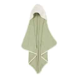 Little Dutch Μπουρνουζοπετσέτα με μουσελίνα στην κουκούλα Blueberry Leaves 75x75 - Image 3