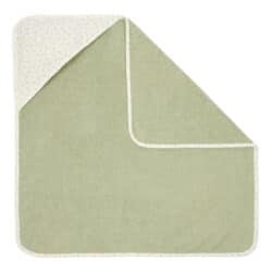 Little Dutch Μπουρνουζοπετσέτα με μουσελίνα στην κουκούλα Blueberry Leaves 75x75 - Image 4