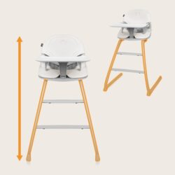 Lionelo Dalia Καρεκλάκι φαγητού 2 σε 1 Gray Stone Natural - Image 8