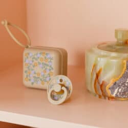 Bibs x Liberty Θήκη Πιπίλας Strawberries and Cream Vanilla - Image 2