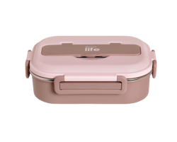 EcoLife Ροζ Φαγητοδοχείο 1Lt 3 Θέσεων - Image 2