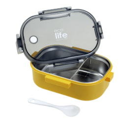 EcoLife Yellow Φαγητοδοχείο 900ml Με Χώρισμα - Image 6