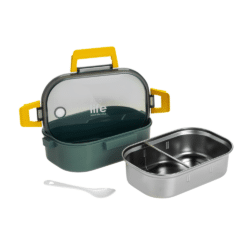 EcoLife Forest Green Φαγητοδοχείο 900ml Με Χώρισμα - Image 5