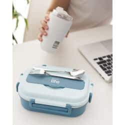 EcoLife Γαλάζιο Φαγητοδοχείο 1Lt 3 Θέσεων - Image 5